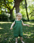 Apple Green Linen Romper