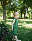 Apple Green Linen Romper