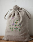 Rosemary and Lavender Pouch Linen Bag