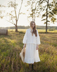 White Victorian Linen Skirt