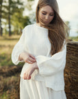 White Kimono Linen Tunic