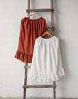 Rust Victorian Linen Skirt