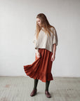 Rust Victorian Linen Skirt