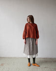 Rust Romantic Linen Tunic