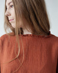Rust Romantic Linen Tunic