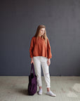 Rust Romantic Linen Tunic