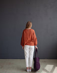 Rust Romantic Linen Tunic