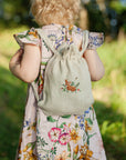 Fawn in the Meadow Linen Backpack