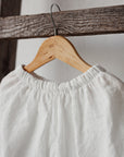 White Ruffle Linen Skirt