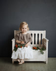 White Ruffle Linen Skirt