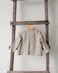 Natural Peter Pan Linen Collar Linen Jacket