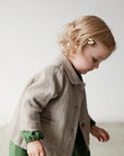 Natural Peter Pan Linen Collar Linen Jacket