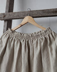 Natural Classic Midi Linen Skirt