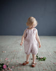 Baby Pink Linen Romper