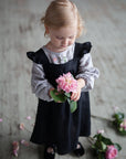 Black Linen Pinafore Linen Dress
