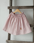 Baby Pink Long Linen Skirt