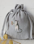Mouse Pouch Linen Bag
