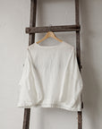 White Kimono Linen Tunic