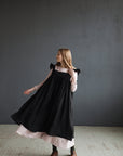 Black Prairie Linen Dress
