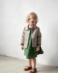 Natural Peter Pan Linen Collar Linen Jacket