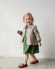 Natural Peter Pan Linen Collar Linen Jacket