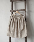 Natural Classic Midi Linen Skirt