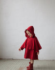 Cherry Little Red Riding Hood Linen Cape