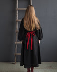 Cherry Apple Linen Apron