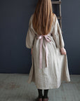 Baby Pink Apple Linen Apron