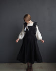 Black Long Vintage Linen Dress