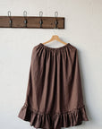 Cacao Victorian Linen Skirt