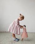 Baby Pink Classic Linen Dress