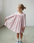 Baby Pink Classic Linen Dress