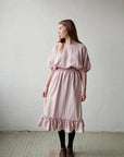 Baby Pink Victorian Linen Skirt