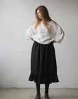 Black Victorian Linen Skirt