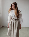 Natural Linen Apron Skirt