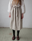Natural Linen Apron Skirt