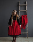 Cherry Apple Linen Apron