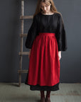 Cherry Apple Linen Apron
