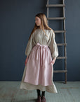Baby Pink Apple Linen Apron