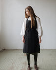 Black Traditional Linen Apron