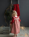Garden Festive Linen Pinafore