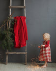 Garden Festive Linen Pinafore