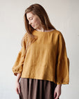 Mustard Kimono Linen Tunic