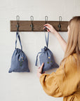Chamomile Pouch Linen Bag