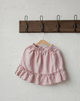 Baby Pink Ruffle Linen Skirt