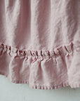 Baby Pink Ruffle Linen Skirt