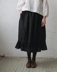 Black Victorian Linen Skirt