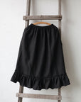 Black Victorian Linen Skirt