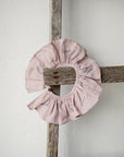 Baby Pink Ruffle Linen Collar with Branches
